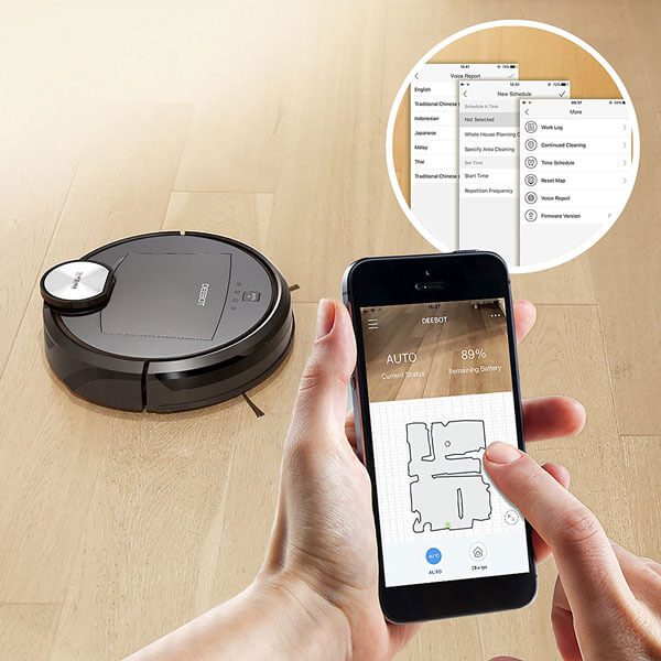 siurblys robotas Deebot R95 mobili aplikacija