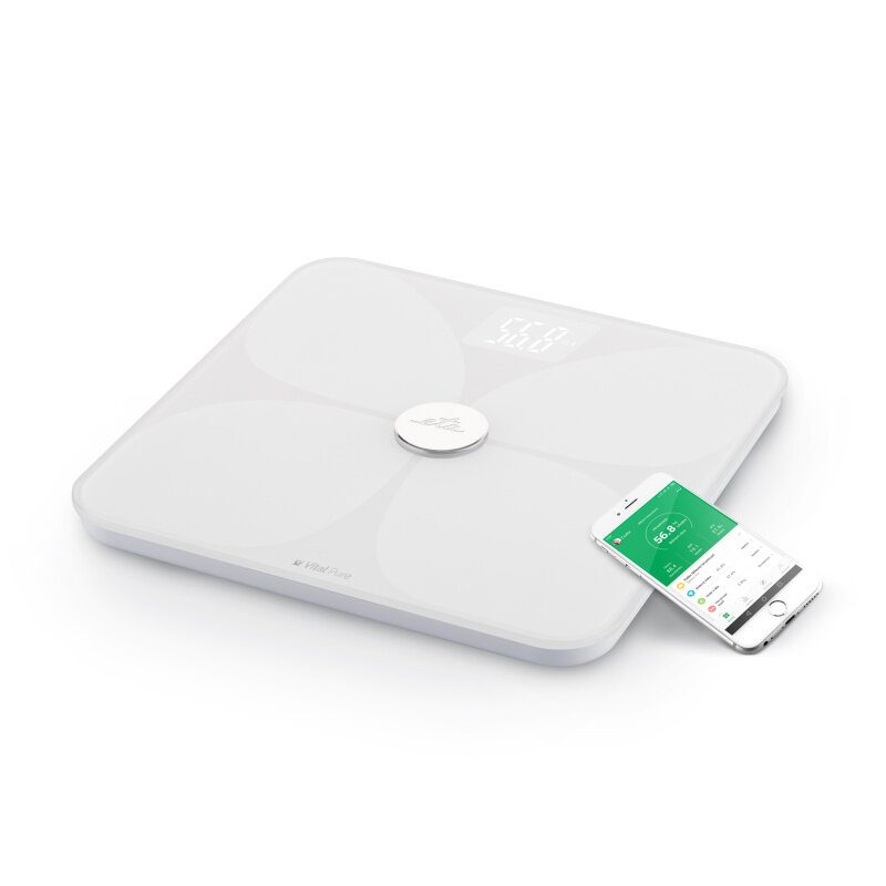 original-228 ETA Personal scale Vital Pure 7781 90000 Body analyzer, Maximum weight (capacity) 180 kg, Accuracy 100 g, Body Mass Index (BMI) measuring, White - Image 1