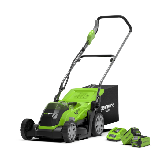 Greenworks Vejapjovė G40LM35K2x / 40V, 35cm su 2-2Ah akumuliatoriais ir universaliu krovikliu