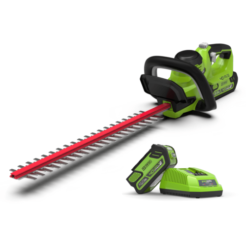 Greenworks gyvatvorių žirklės G40HT61K2 / 40V su 2Ah akumuliatoriummi ir universaliu krovikliu
