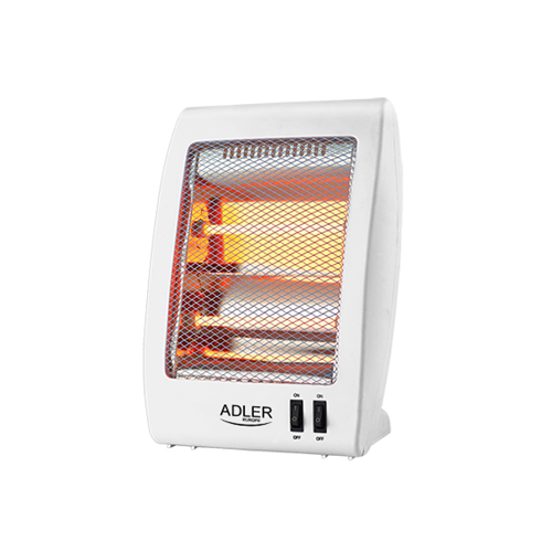 Adler Heater AD 7709 Halogen Heater, 800 W, Number of power levels 2, White