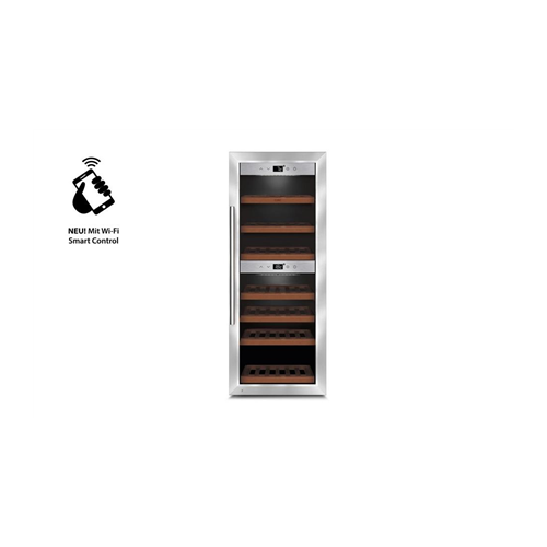 Caso Wine cooler  WineComfort 380 Smart  Energy efficiency class G, Free standing, Bottles capacity Up to 38 bottles, Cooling type Compressor technology, Stainless steel/Black