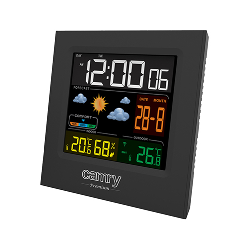 Camry Weather station CR 1166 Black, Date display