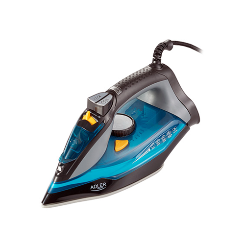 Adler Iron AD 5032 Blue/Grey, 3000 W, Steam Iron, Continuous steam 45 g/min, Steam boost performance 80 g/min, Water tank capacity 350 ml