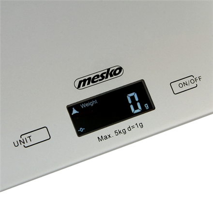 Mesko Kitchen Scales MS 3145 Maximum weight (capacity) 5 kg, Graduation 1 g, Silver, Warranty 24 month(s)
