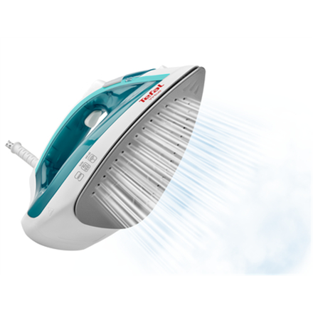 TEFAL Steam Iron FV1710 Steam Iron, 1800 W, Water tank capacity 200 ml, Continuous steam 24 g/min, Steam boost performance 80 g/min, White/Green