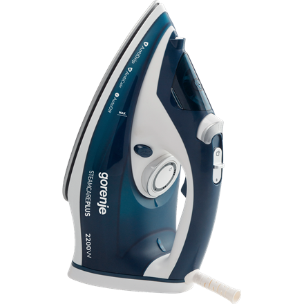 Gorenje Steam Iron SIH2200TQC Steam Iron, 2200 W, Water tank capacity 300 ml, Continuous steam 30 g/min, Blue/White, Auto power off