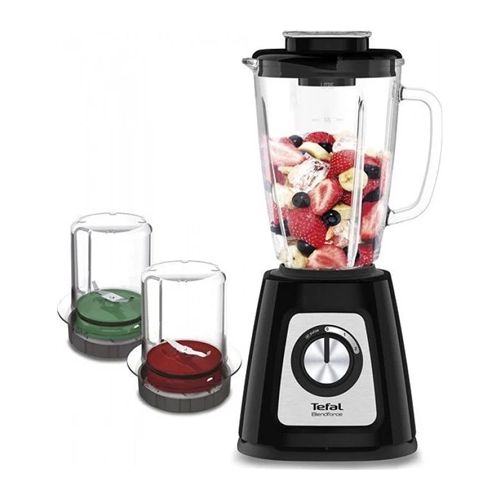 TEFAL Blender BL438831 BlendForce Tabletop, 800 W, Jar material Glass, Jar capacity 1.25 L, Ice crushing, Black