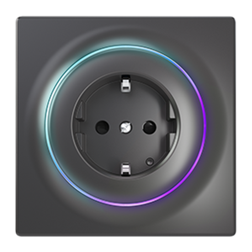 FIBARO Walli Outlet type F, Black Z-Wave EU