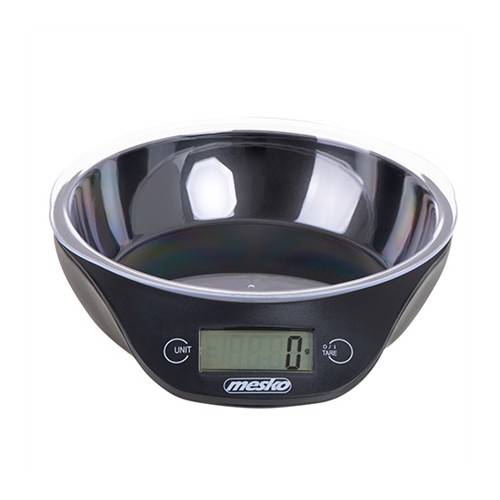 Mesko Kitchen scale with a bowl MS 3164 Maximum weight (capacity) 5 kg, Graduation 1 g, Display type LCD, Black