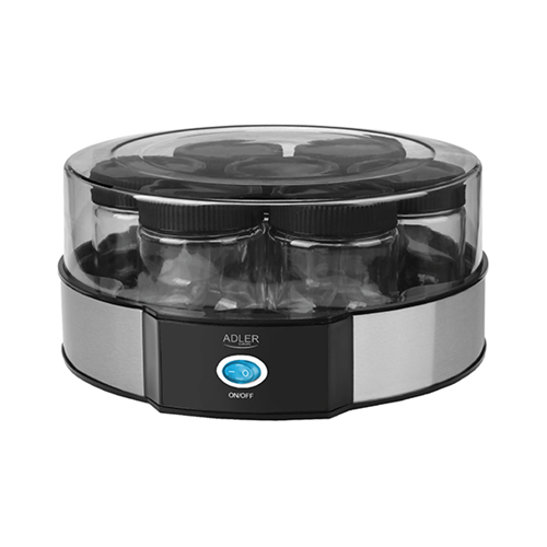 Adler Yogurt Maker AD 4476 Capacity 7x0.2 L, Stainless steel/Black
