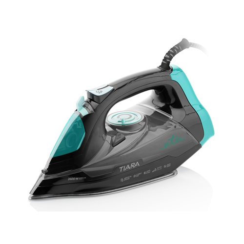 ETA Iron Tiara II ETA326990000 Steam with cable, 2600 W, Water tank capacity 450 ml, Continuous steam 40 g/min, Black/Green