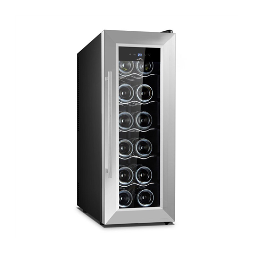 ETA Wine Cooler ETA978290010F Energy efficiency class F, Free standing, Bottles capacity 12, Cooling type Thermoelectric, Black/Silver