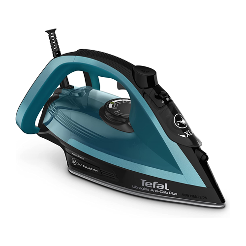 TEFAL FV6832E0 Steam Iron, 2800 W, Water tank capacity 270 ml, Continuous steam 50 g/min, Steam boost performance 260 g/min, Black/Blue