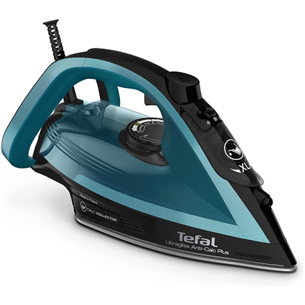 TEFAL FV6832E0 Steam Iron, 2800 W, Water tank capacity 270 ml, Continuous steam 50 g/min, Steam boost performance 260 g/min, Black/Blue