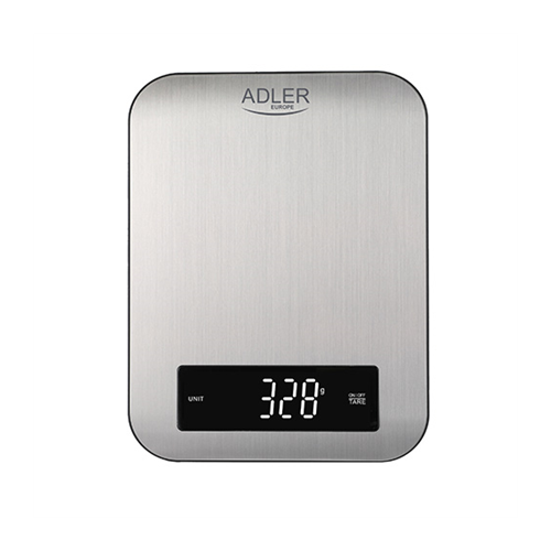 Adler Kitchen scale AD 3174	 Maximum weight (capacity) 10 kg, Graduation 1 g, Display type LED, Inox