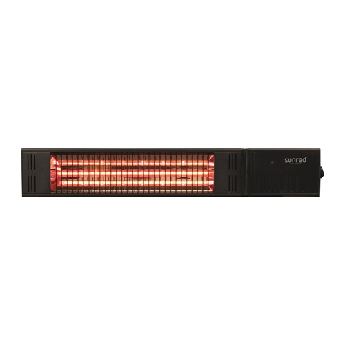 SUNRED Heater RDS-15W-B, Fortuna Wall  Infrared, 1500 W, Black, IP55