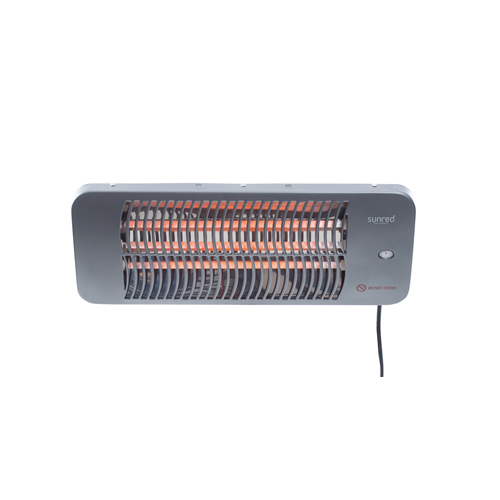 SUNRED Heater LUG-2000W, Lugo Quartz Wall  Infrared, 2000 W, Grey, IP24