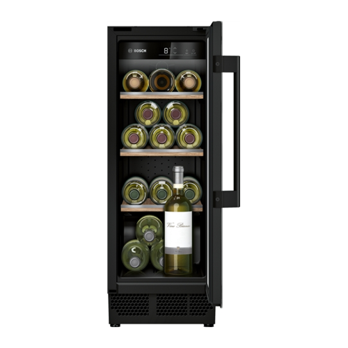Bosch Wine Cooler KUW20VHF0 Series 6, Energy efficiency class F, Built-in, Bottles capacity 21, Black