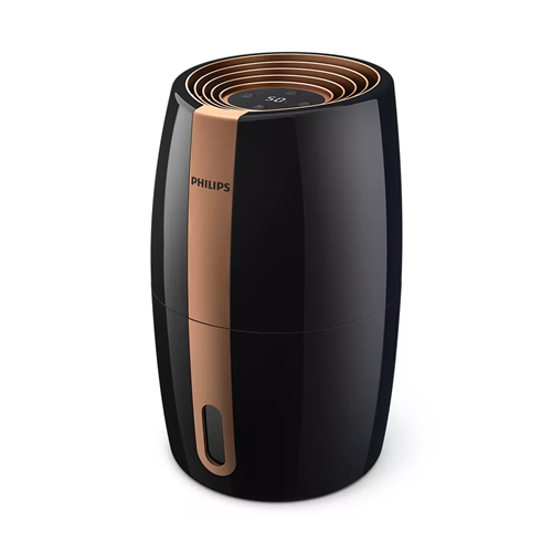 Philips HU2718/10	 Humidifier, 17 W, Water tank capacity 2 L, Suitable for rooms up to 32 m², NanoCloud technology, Humidification capacity 200 ml/hr,  Black/Copper