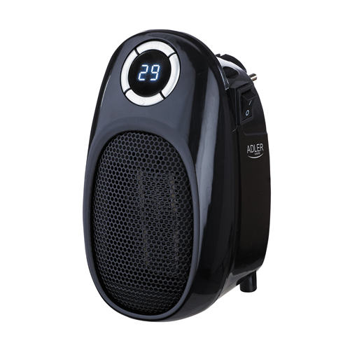 Adler Thermofan - Easy Heater AD 7726 Ceramic, 400 W, Number of power levels 2, Suitable for rooms up to 32 m², Black