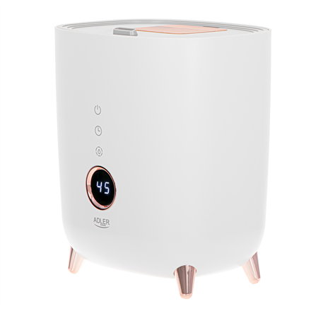 Adler AD 7972 Humidifier, 23 W, Water tank capacity 4 L, Suitable for rooms up to 35 m², Ultrasonic, Humidification capacity 150-300 ml/hr, White