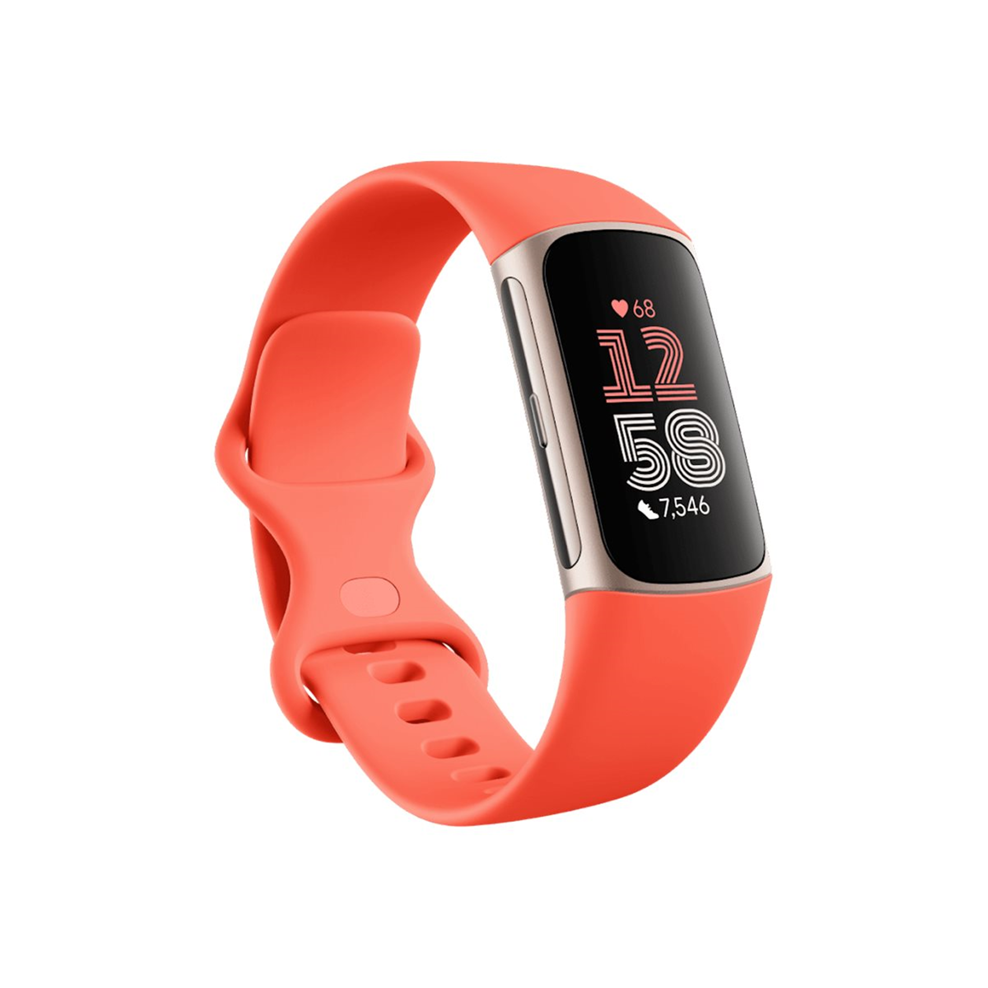 Fitbit Charge 6 Smart Watches, Coral, Champagne Gold Aluminum Fitbit
