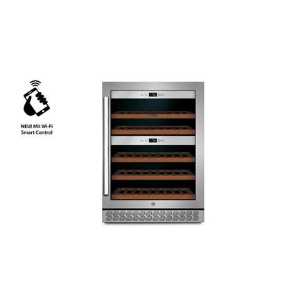 Caso Wine cooler WineChef Pro 40 Energy efficiency class G Free standing Bottles capacity Up to 40 bottles Cooling type Compressor technology Stainless steel/Black