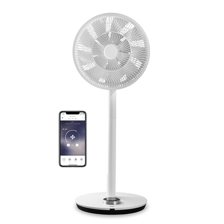 4570d3101d5ec7de1be0ce8a0c2de08c.png Duux Smart Fan Whisper Flex Stand Fan Timer Number of speeds 26 3-27 W Oscillation Diameter 34 cm White