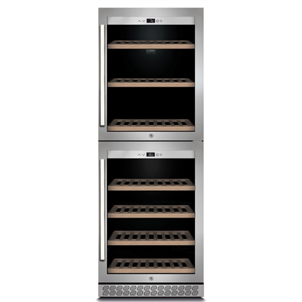 Caso Wine cooler WineChef Pro 126-2D Energy efficiency class G Free standing Bottles capacity Up to 126 bottles Cooling type  Compressor technology Stainless steel