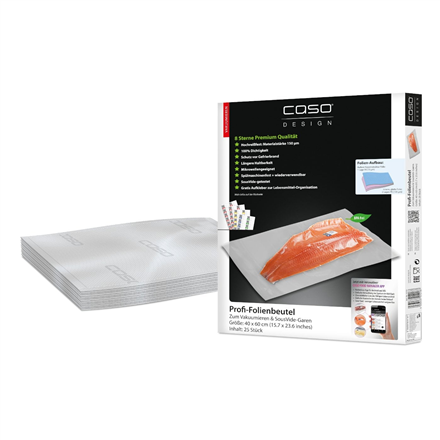 Caso Foil bags 01218 25 units Dimensions (W x L) 40 x 60 cm Ribbed