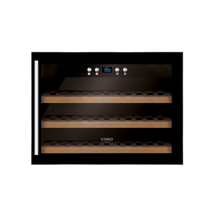 Caso Wine cooler WineSafe 18 EB Energy efficiency class G Built-in Bottles capacity 18 Cooling type Compressor technology Black