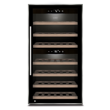 Caso Wine cooler WineComfort 66 Energy efficiency class G Free standing Bottles capacity 66 bottles Cooling type Compressor technology Black
