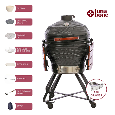 TunaBone Kamado Pro 24" grill Size L Dark grey