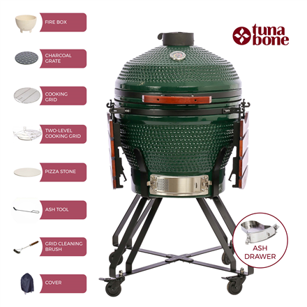 TunaBone Kamado Pro 24" grill Size L Green