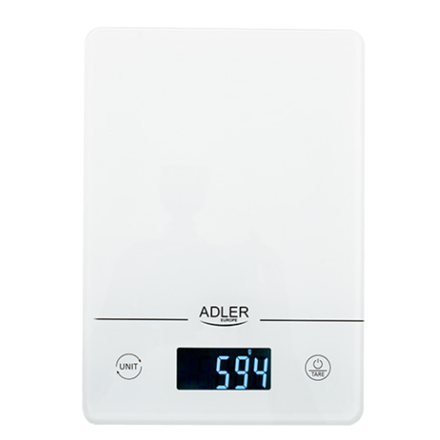 Adler Kitchen scales AD 3170 Maximum weight (capacity) 15 kg Graduation 1 g Display type LCD White