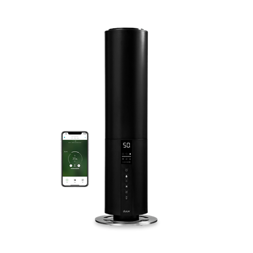 Duux Beam Smart Ultrasonic Humidifier, Gen2 Air humidifier 27 W Water tank capacity 5 L Suitable for rooms up to 40 m² Ultrasonic Humidification capacity 350 ml/hr Black