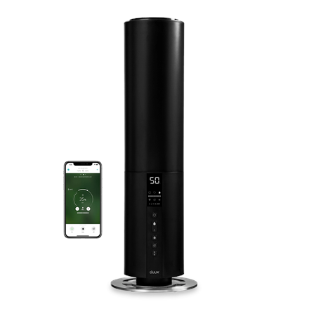 Duux Beam Smart Ultrasonic Humidifier, Gen2 Air humidifier 27 W Water tank capacity 5 L Suitable for rooms up to 40 m² Ultrasonic Humidification capacity 350 ml/hr Black
