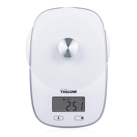 Tristar KW-2445 Kitchen scale, White Tristar Kitchen scales KW-2445 Maximum weight (capacity) 5 kg Graduation 1 g Display type LCD White