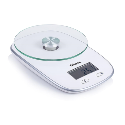 Tristar KW-2445 Kitchen scale, White Tristar Kitchen scales KW-2445 Maximum weight (capacity) 5 kg Graduation 1 g Display type LCD White