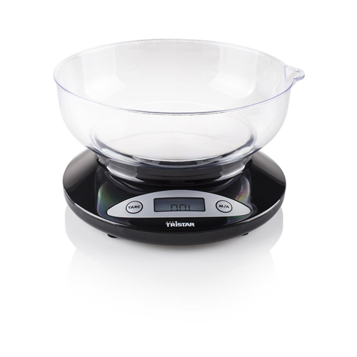 Tristar Kitchen scale KW-2430 Maximum weight (capacity) 2 kg Graduation 1 g Display type LCD Black