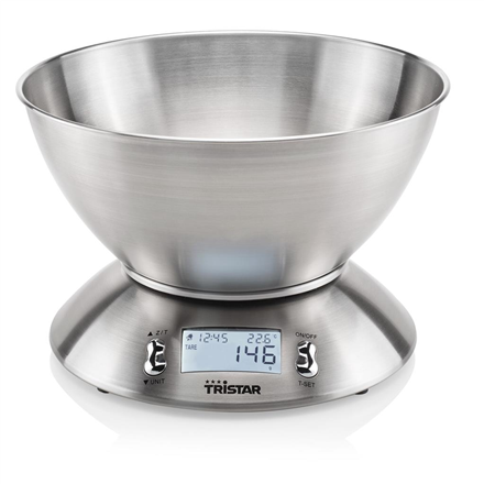 Tristar Kitchen scale KW-2436 Maximum weight (capacity) 5 kg Graduation 1 g Display type LCD Metal steel