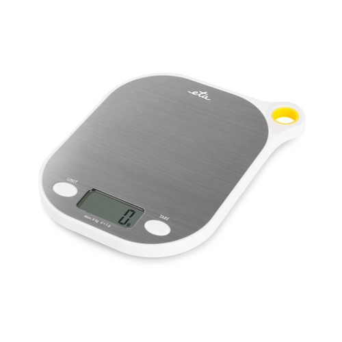 ETA Kitchen scales Grami ETA377790000 Maximum weight (capacity) 8 kg Graduation 1 g Display type LCD White/Stainless steel