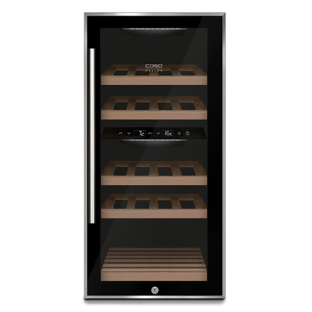 Caso Wine cooler WineComfort 24 Energy efficiency class G Bottles capacity 24 bottles Cooling type Compressor technology Black