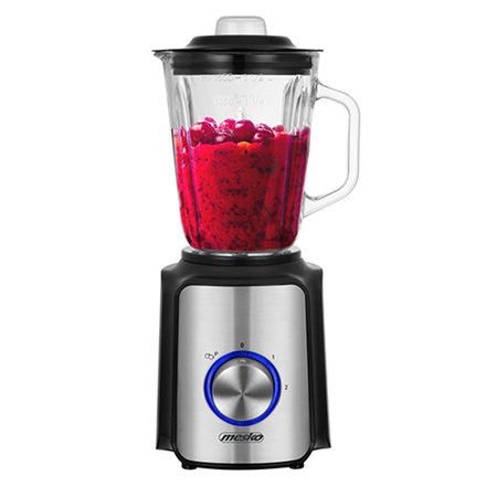 2e2c1a87375bc31f308e7de430863220.png Mesko Blender MS 4080 Tabletop 600 W Jar material Glass Jar capacity 1.5 L Ice crushing Black/Silver
