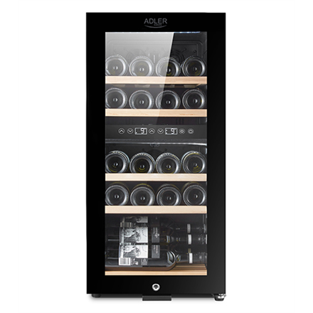 Adler Wine Cooler AD 8080 Energy efficiency class G Free standing Bottles capacity 24 Cooling type Compressor Black