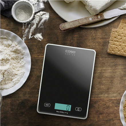 Caso Kitchen scale Slim Maximum weight (capacity) 5 kg Graduation 1 g Black