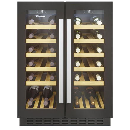 Candy Wine Cooler CCVB 60D/1	 Energy efficiency class G Built-in Bottles capacity 38 Black