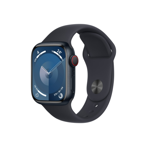 Apple Watch Series 9 GPS + Cellular 41mm Midnight Aluminium Case with Midnight Sport Band - S/M Apple