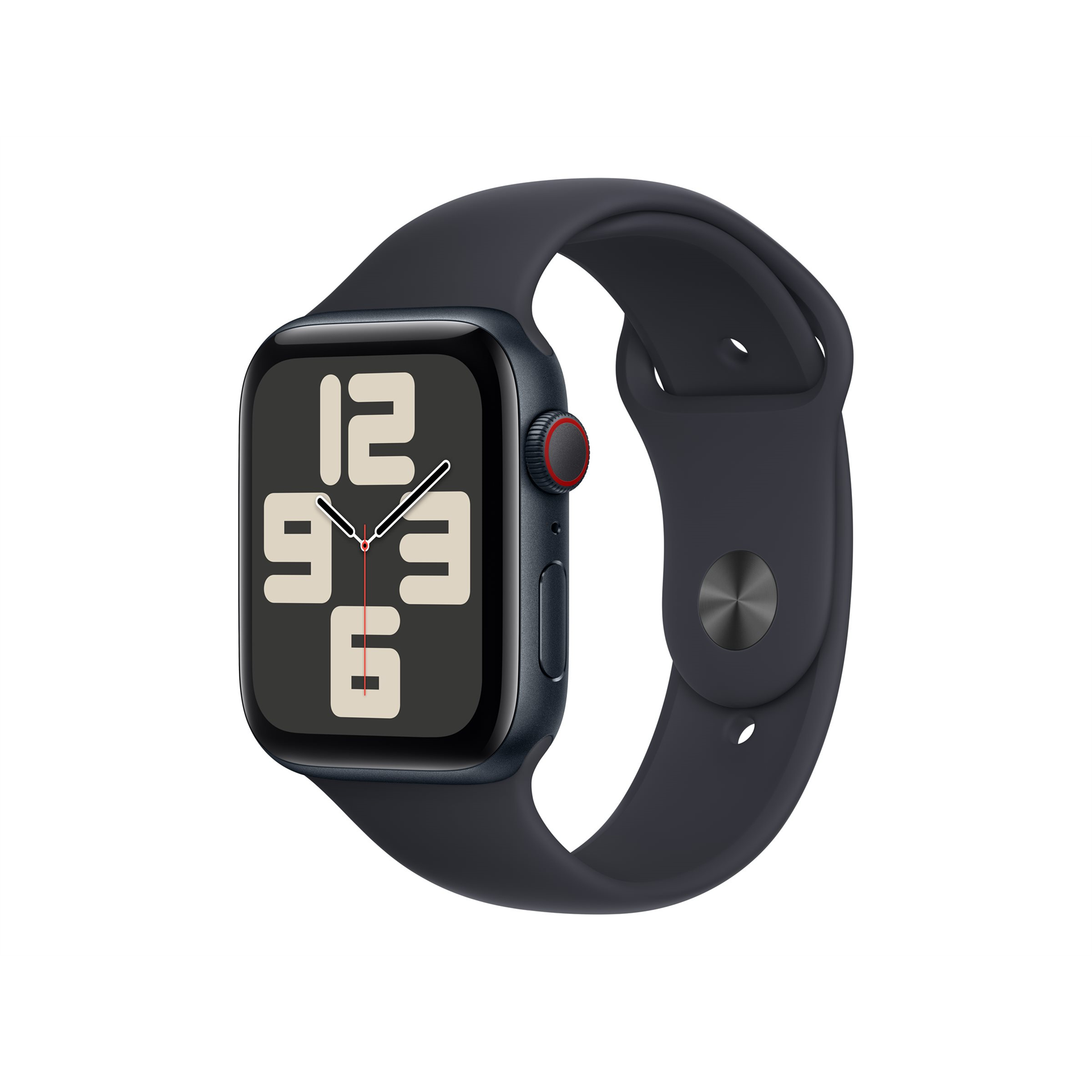 Apple Watch SE GPS + Cellular 44mm Midnight Aluminium Case with Midnight Sport Band - M/L Apple